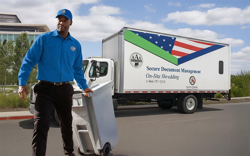 mobile shredding worker