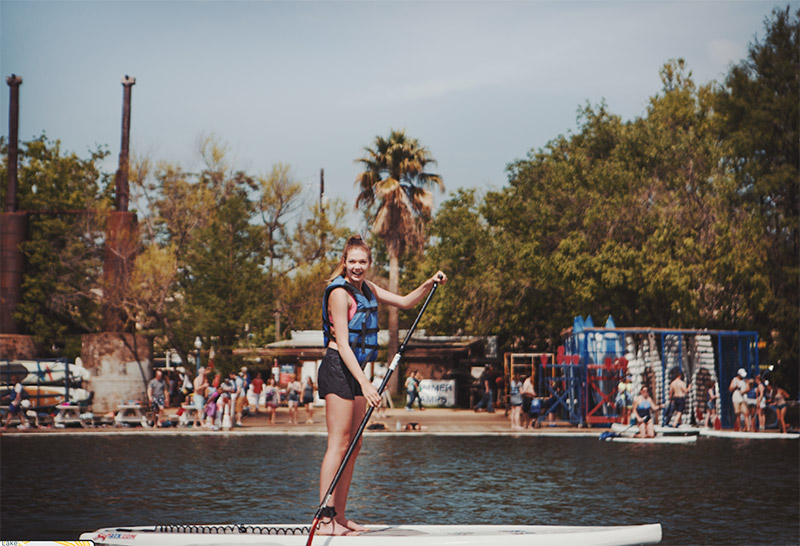 woman on boat