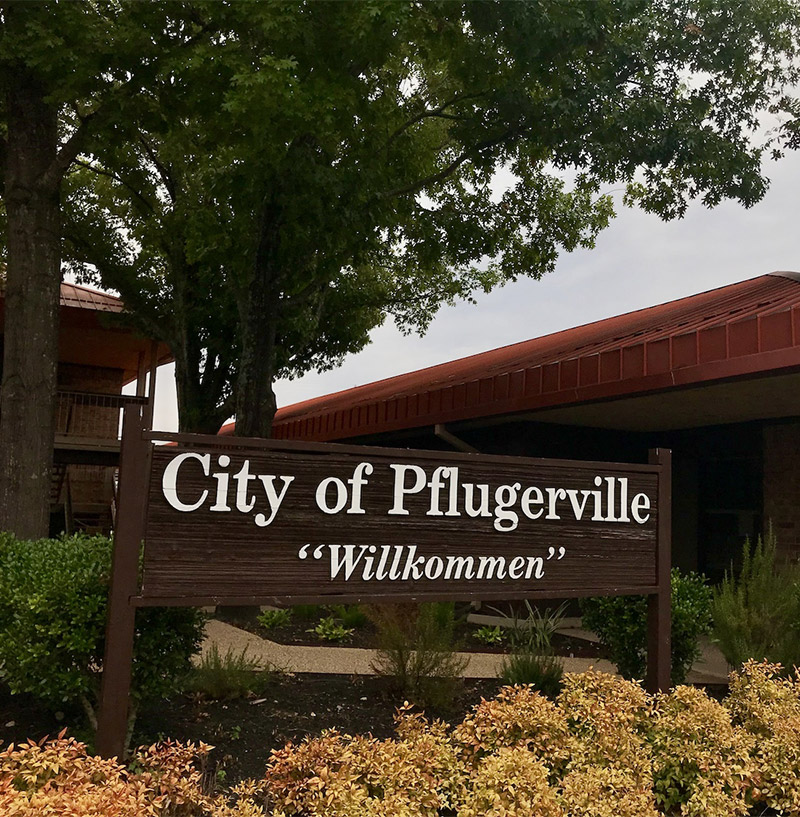 Pflugerville sign