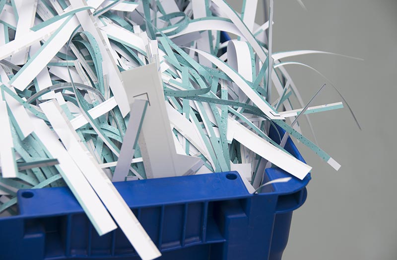 recycle paper shreddings