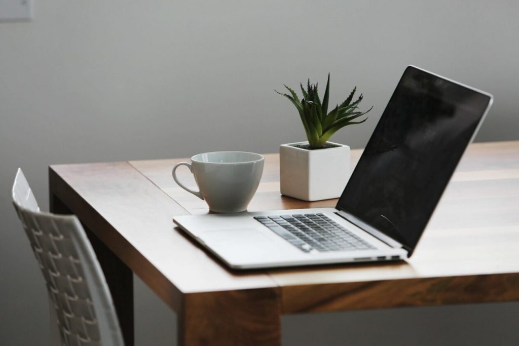 laptop computer on table