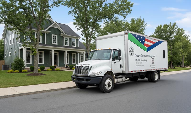 residential shredding truck