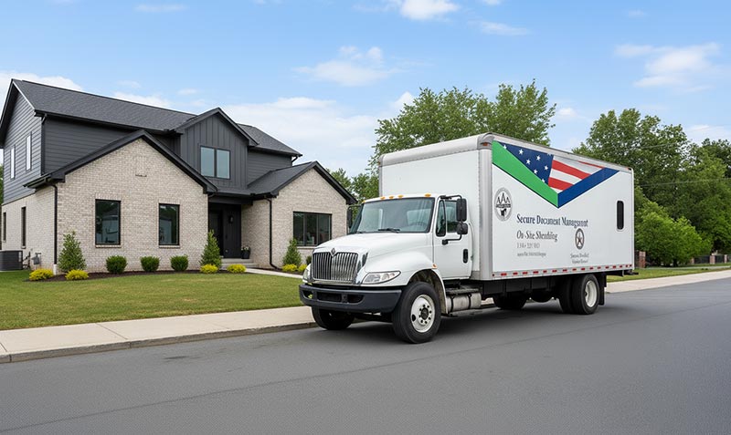 residential shredding truck