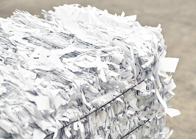 bundle of shredded paper