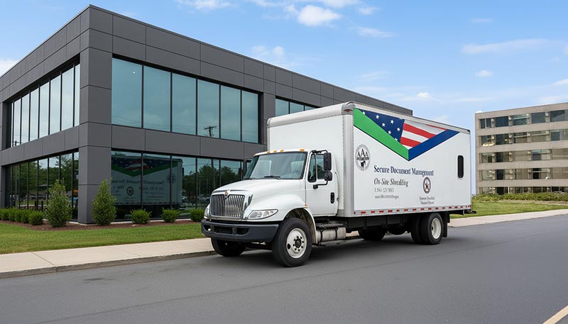 mobile shredding truck