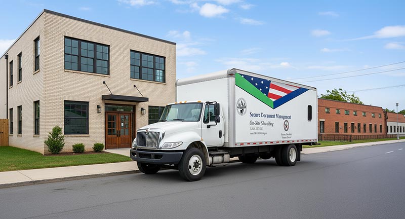 mobile shredding truck